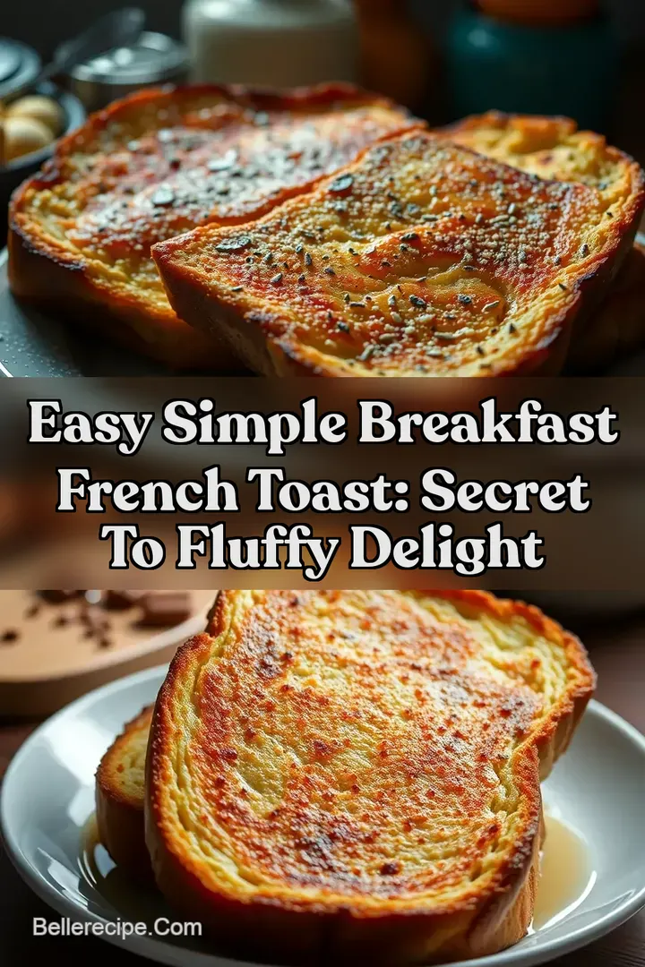 Easy Simple Breakfast French Toast: Secret to Fluffy Delight