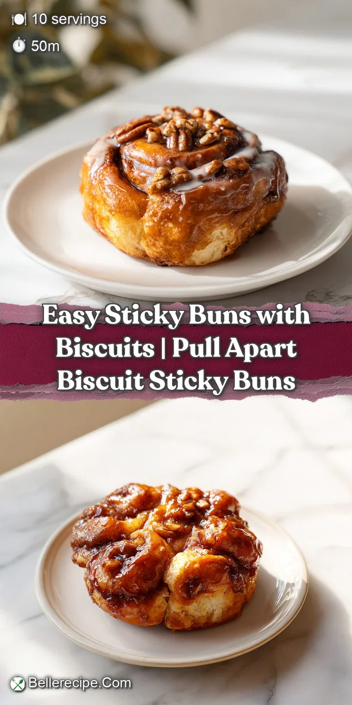 Close-up of a rich, golden-brown sticky bun with swirls of cinnamon and sticky caramel oozing out.