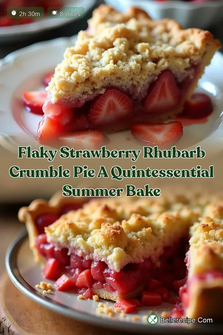 Flaky Strawberry Rhubarb Crumble Pie A Quintessential Summer Bake