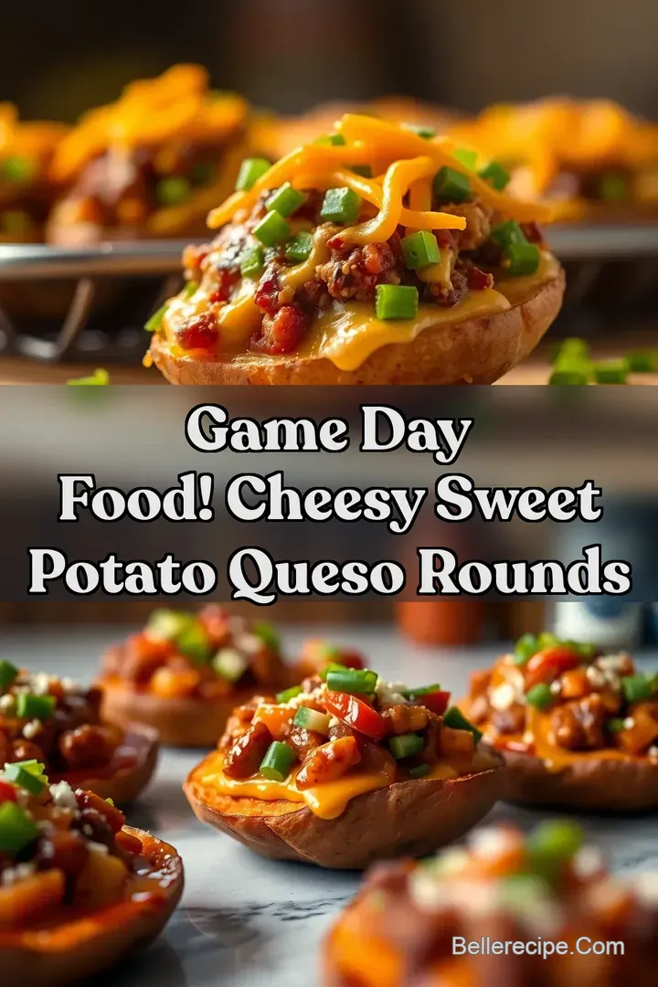 Game Day Food! Cheesy Sweet Potato Queso Rounds : PIN FOR LATER Game Day Food! Cheesy Sweet Potato Queso Rounds