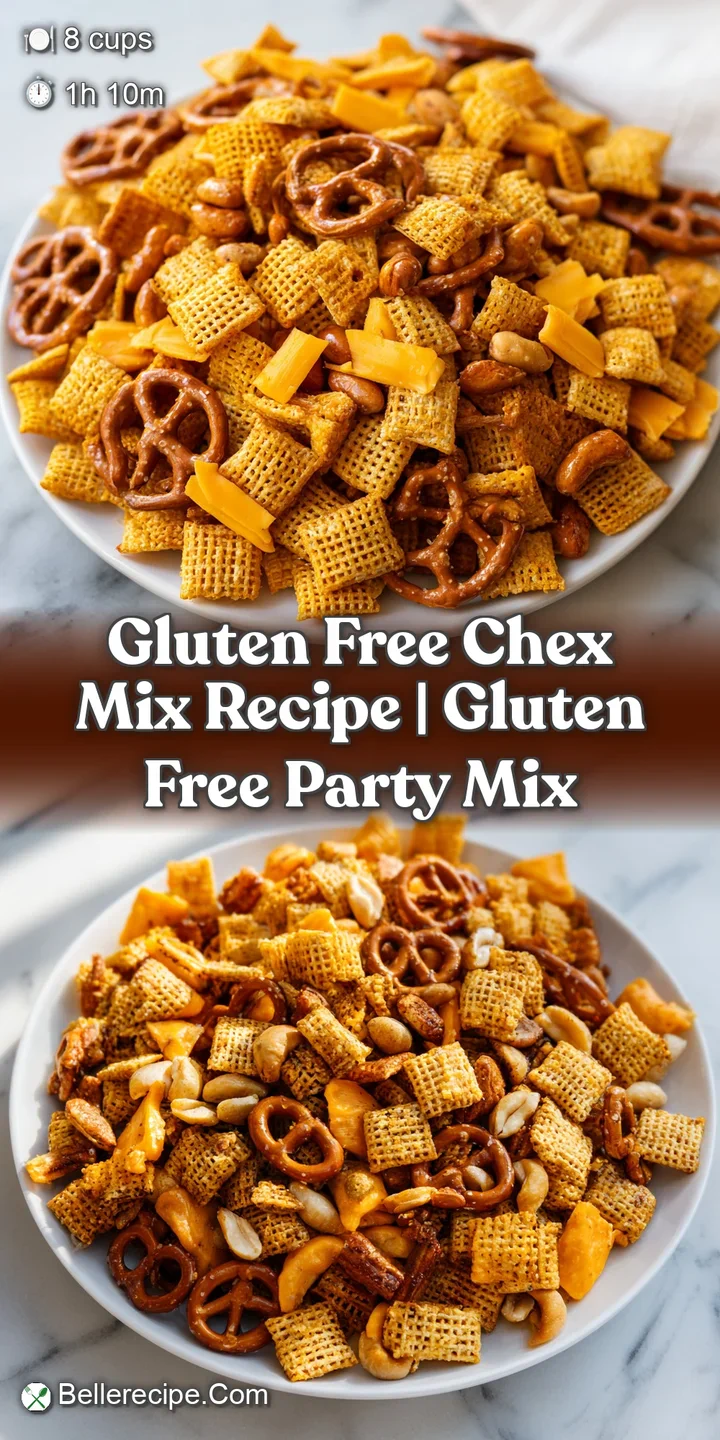 Extreme close-up of golden-brown cereal squares and crunchy pretzels shimmering with savory seasoning and salt.