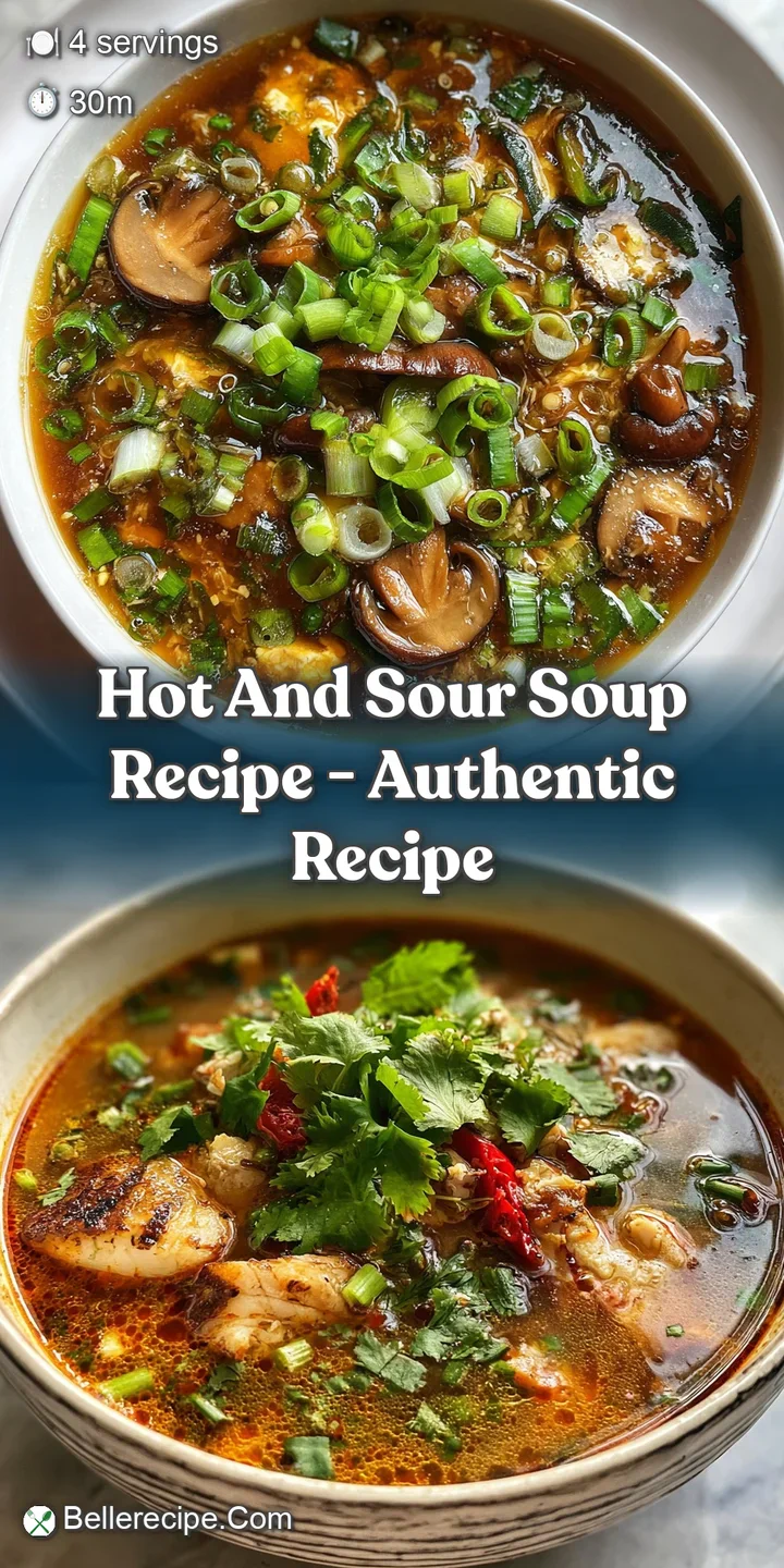 Close-up of shimmering hot and sour soup, highlighting the contrasting textures of silky tofu and crisp wood ear mushrooms.