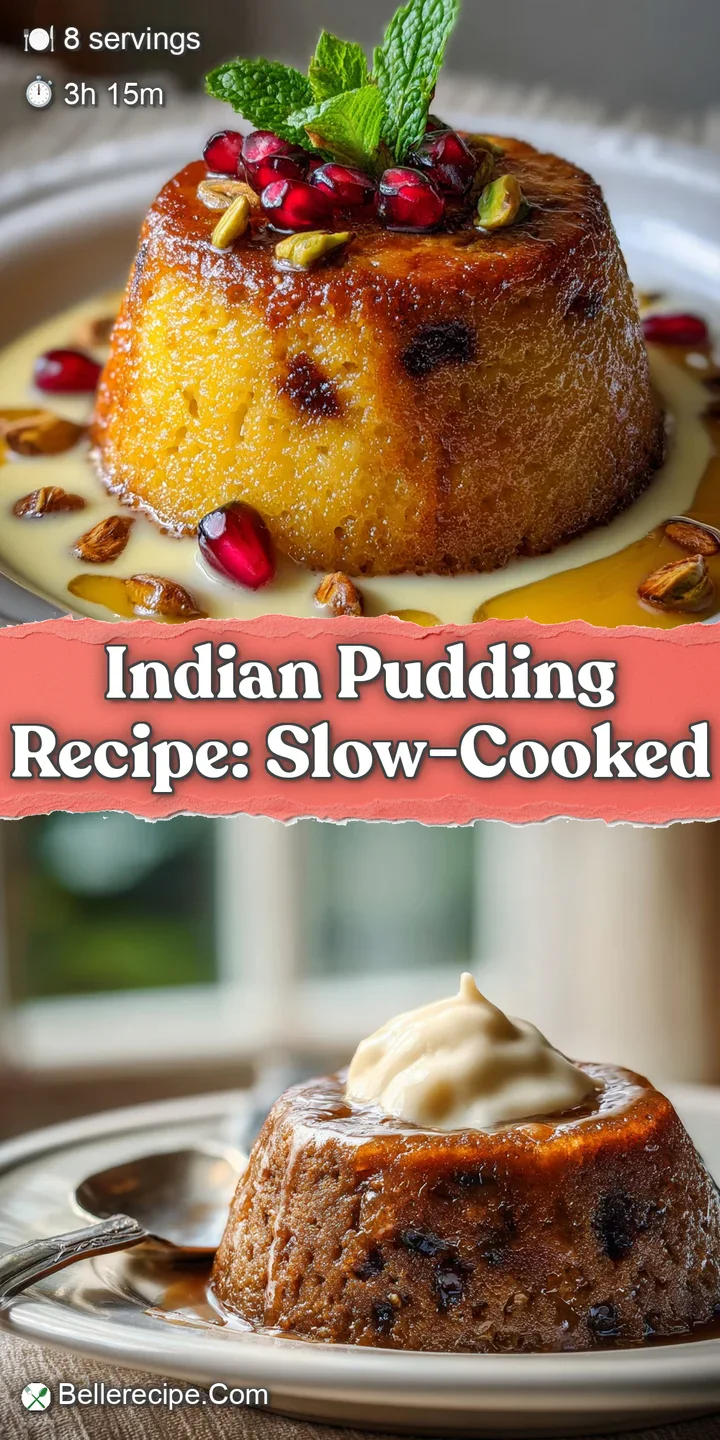 Close-up of rich, dark Indian pudding. Steaming, with a glistening surface. Hints of warm spices & molasses create depth a...