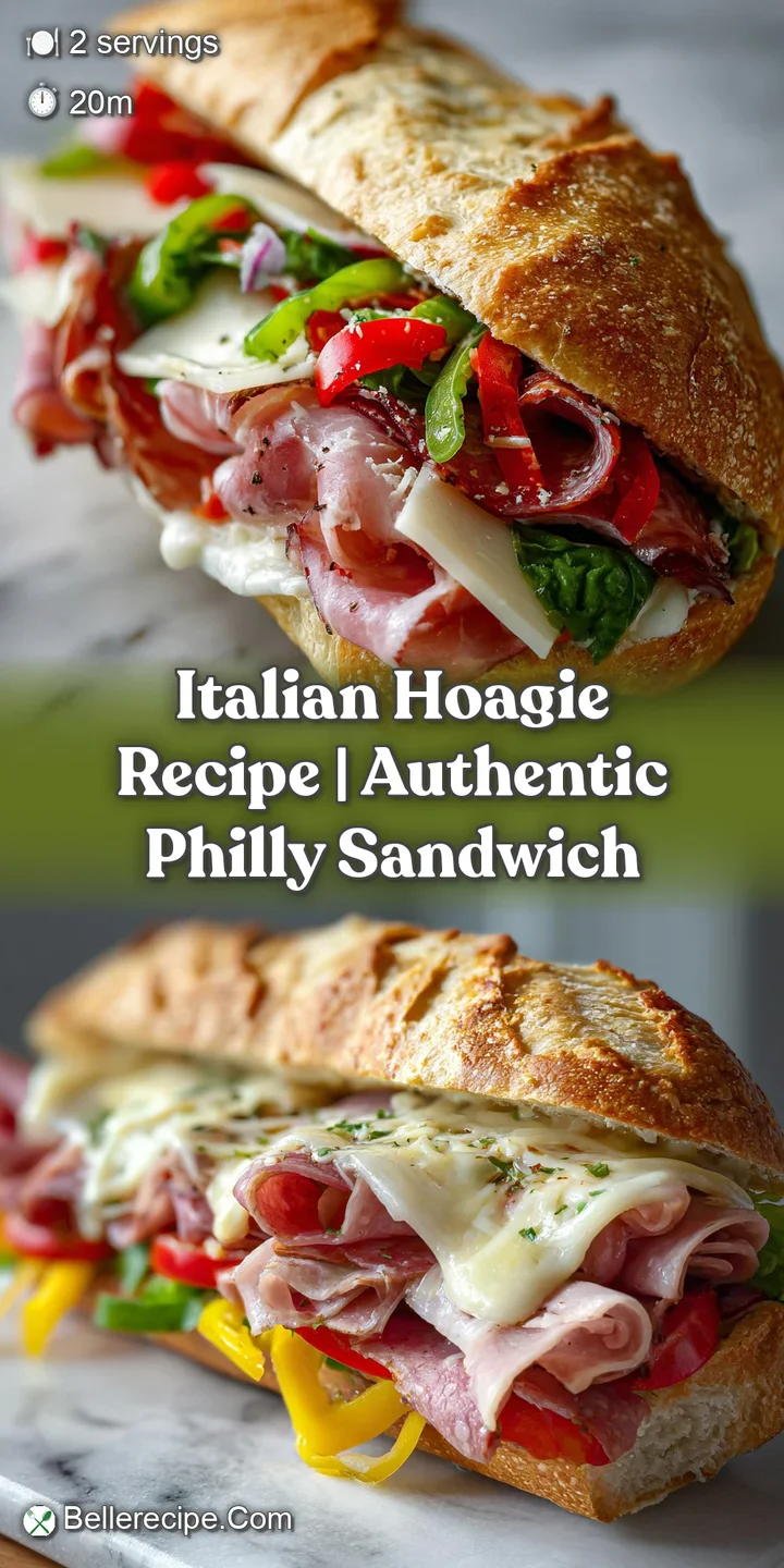 Close-up shot of an Italian hoagie reveals the juicy layers of salami, provolone, and toppings, nestled in a sesame seed r...
