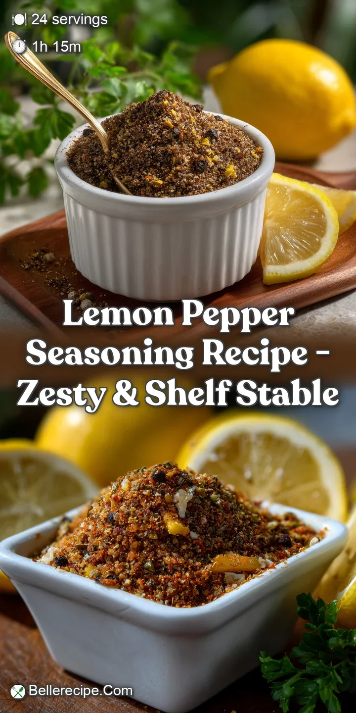 Close-up image of the coarse texture of lemon zest and freshly ground black pepper. Hints of yellow and dark, rich spices.