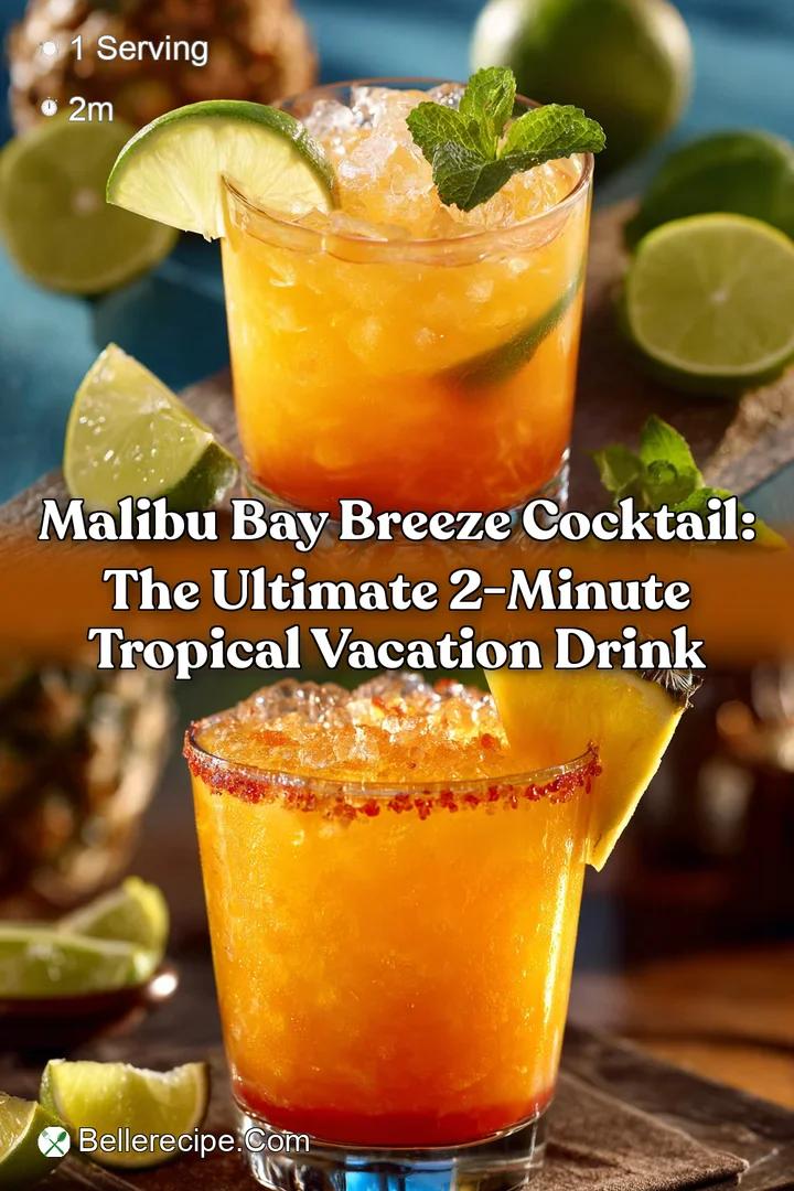 Malibu Bay Breeze Cocktail: The Ultimate 2-Minute Tropical Vacation Drink