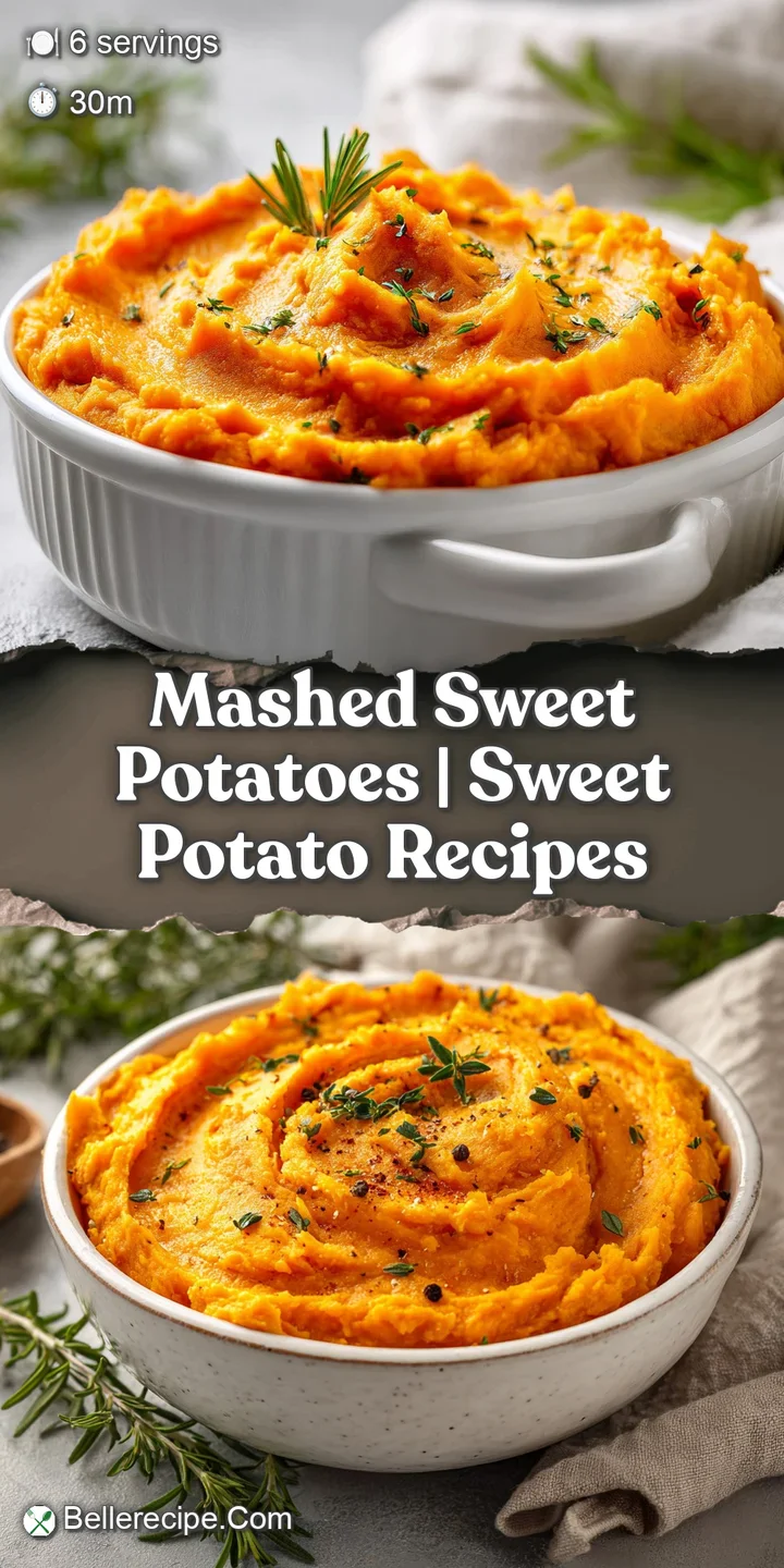 Close-up of smooth, steaming sweet potatoes, their vibrant orange color catching the light. A comforting and inviting dish.