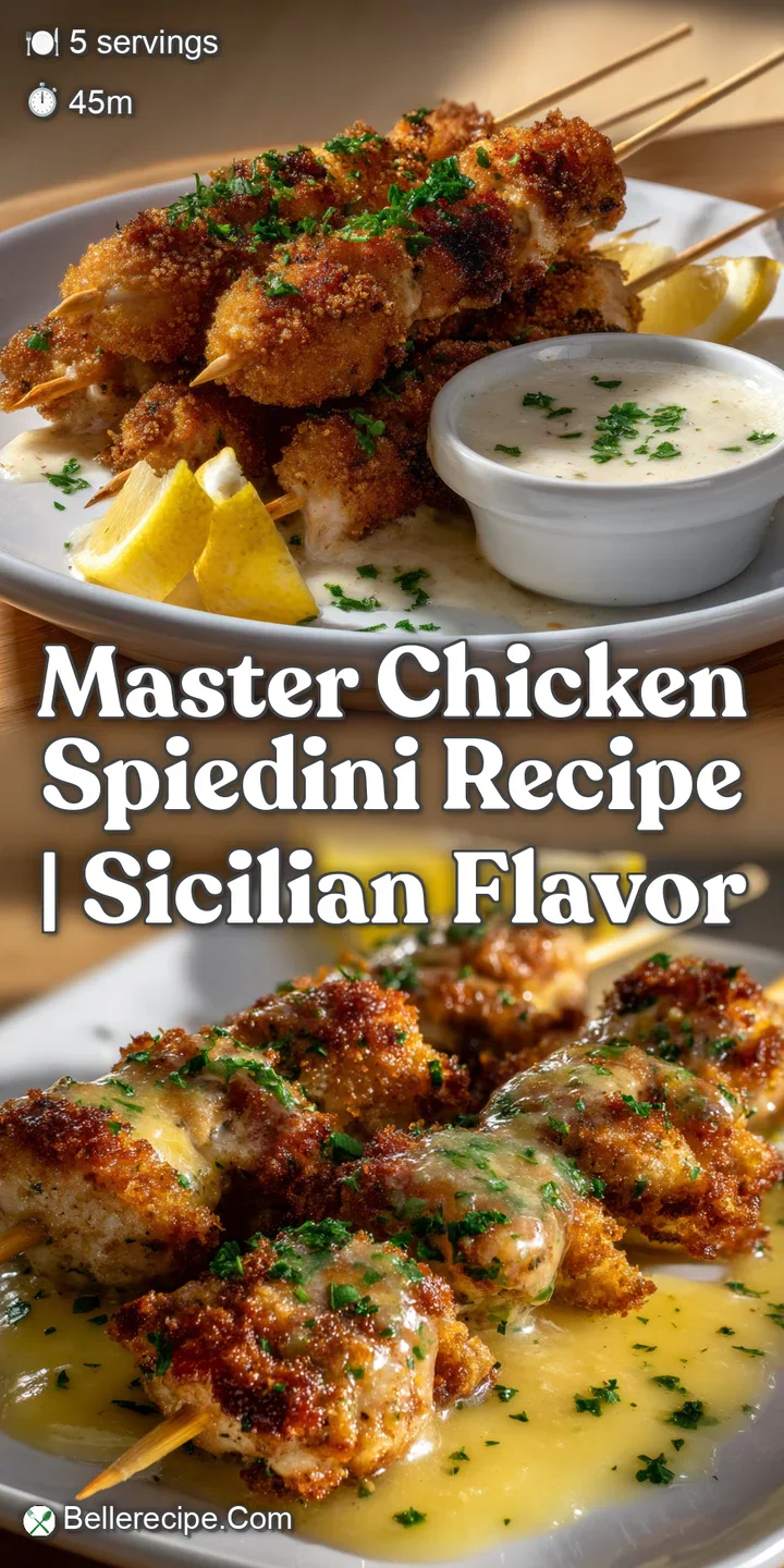 Golden-brown chicken skewers with blistered edges, nestled atop a bed of vibrant, glistening lemon wedges and herbs.