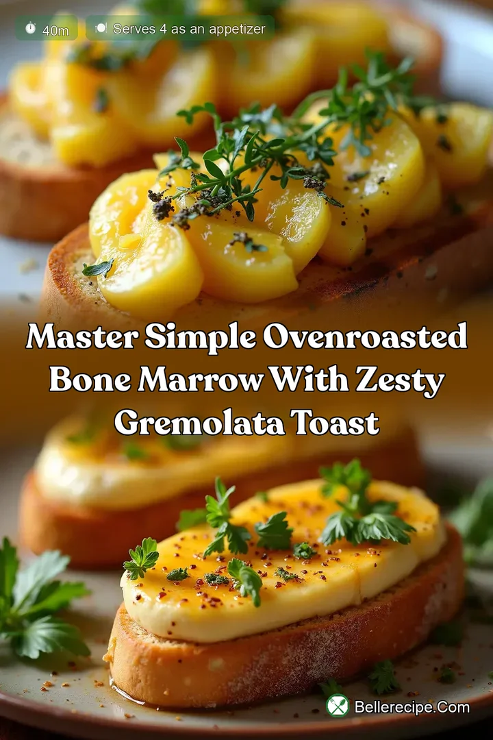 Master Simple OvenRoasted Bone Marrow with Zesty Gremolata Toast