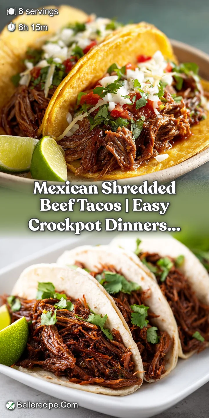 Juicy, slow-cooked shredded beef peeking out from a warm corn tortilla, close-up detail.