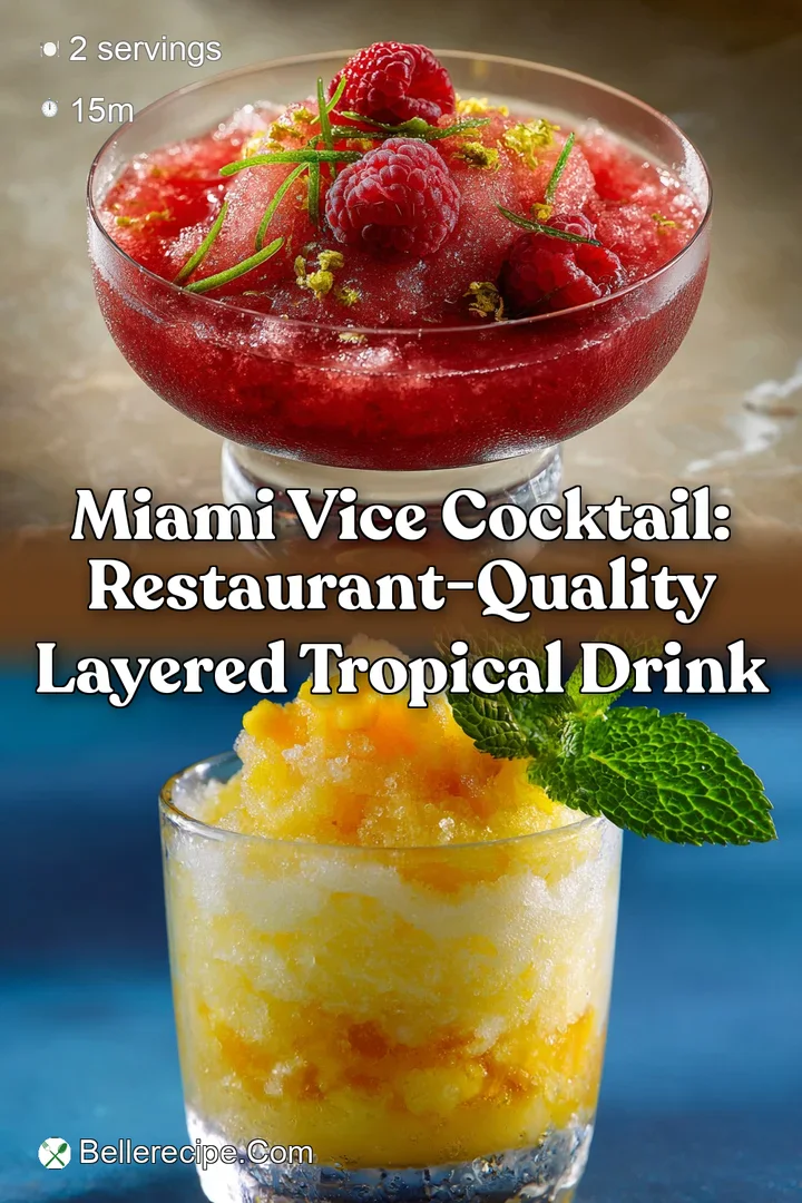 Miami Vice Cocktail: Restaurant-Quality Layered Tropical Drink