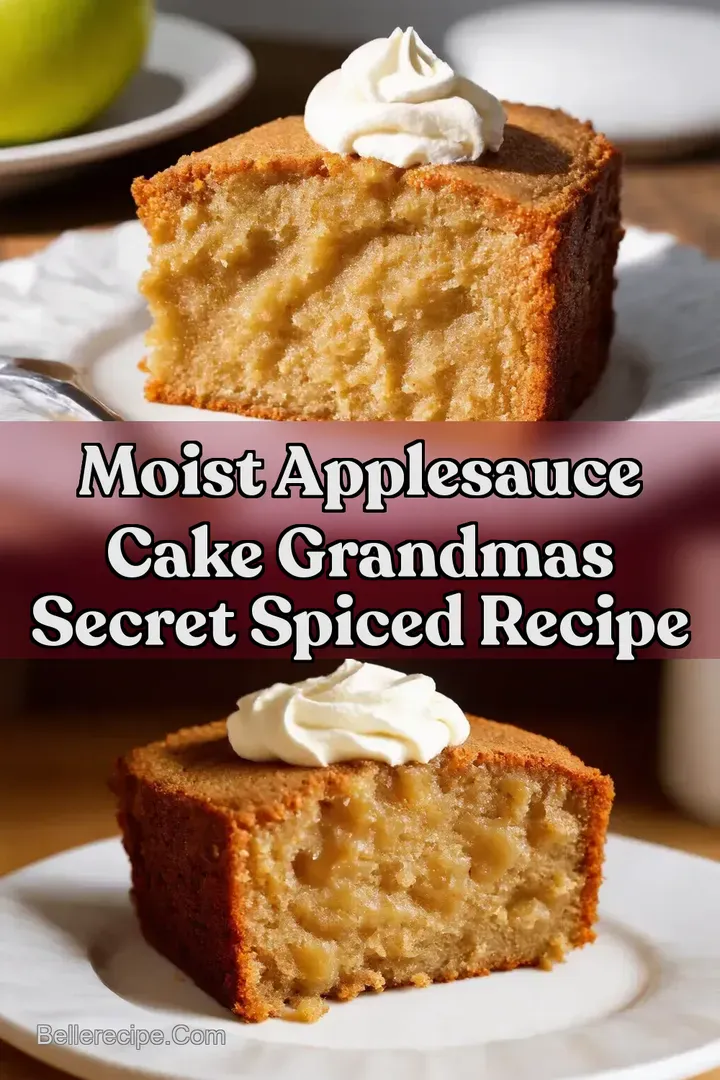 Moist Applesauce Cake Grandmas Secret Spiced Recipe
