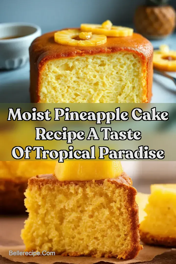 Moist Pineapple Cake Recipe A Taste of Tropical Paradise