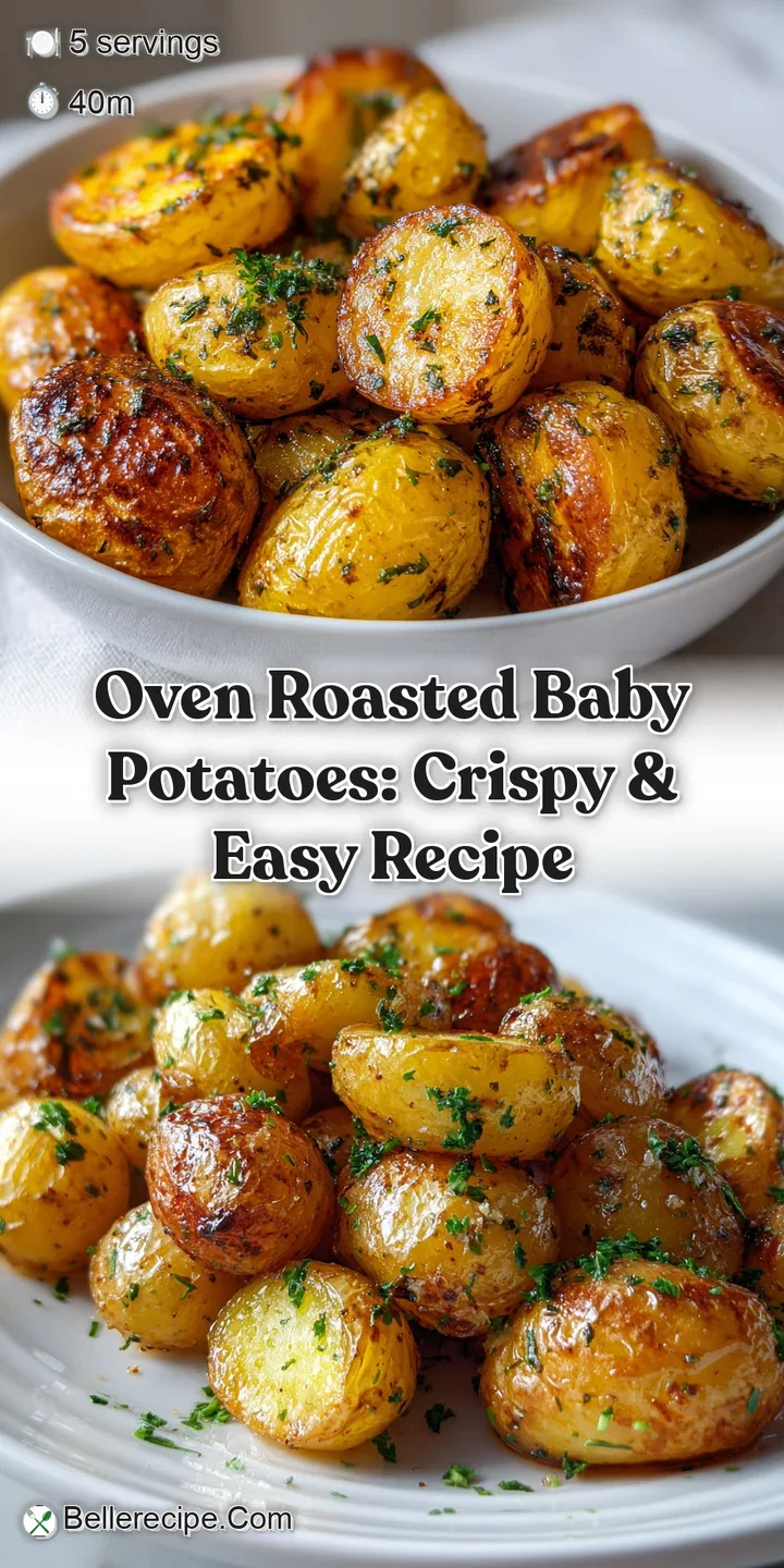 Close-up of crispy roasted baby potatoes, highlighting the textured skins and fluffy interiors. Golden, enticing, and read...