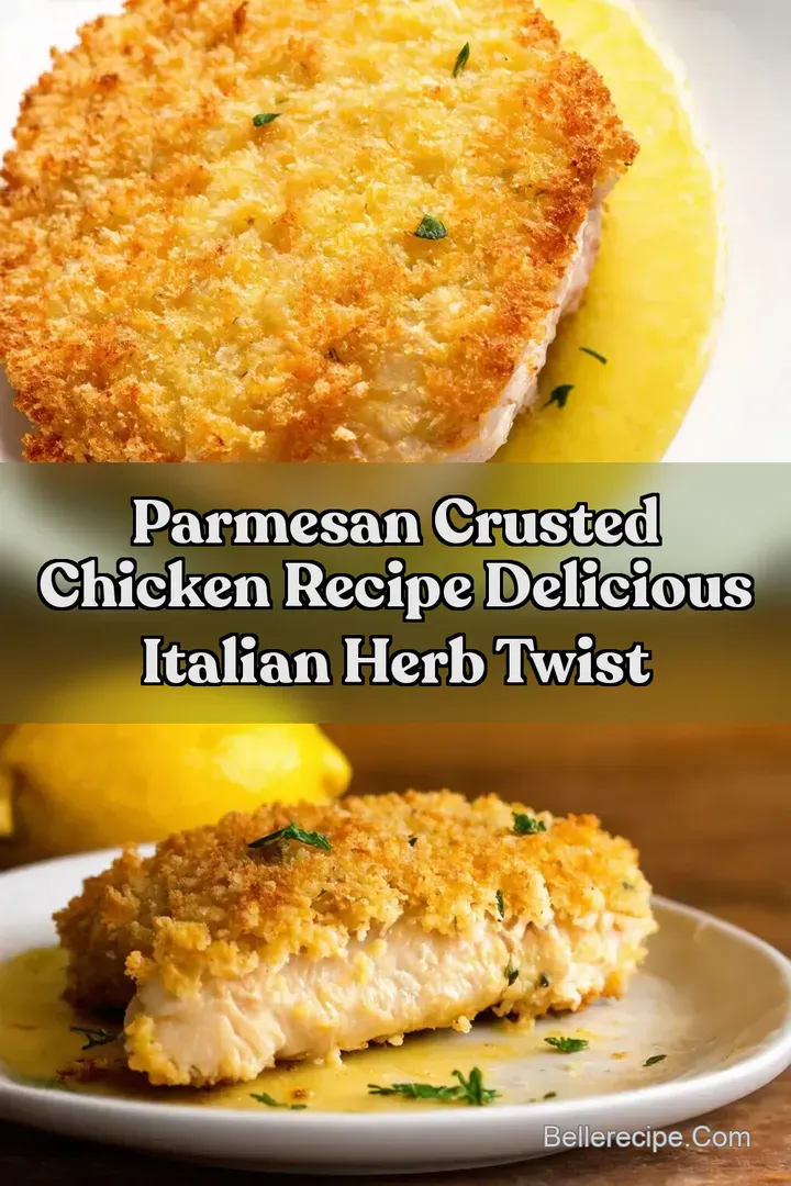 Parmesan Crusted Chicken Recipe Delicious Italian Herb Twist : PIN FOR LATER Parmesan Crusted Chicken Recipe Delicious Italian Herb Twist