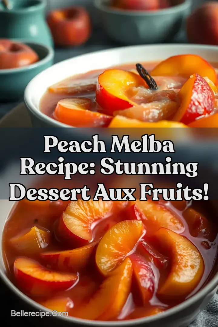 Peach Melba Recipe: Stunning Dessert Aux Fruits!
