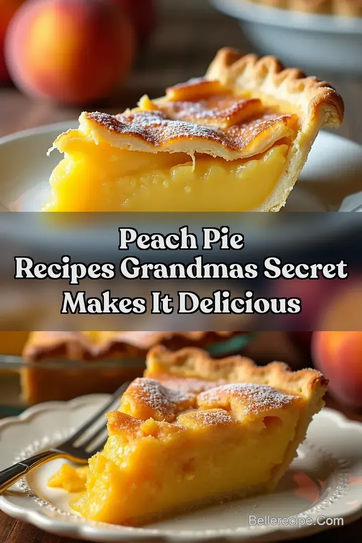 Peach Pie Recipes Grandmas Secret Makes It Delicious