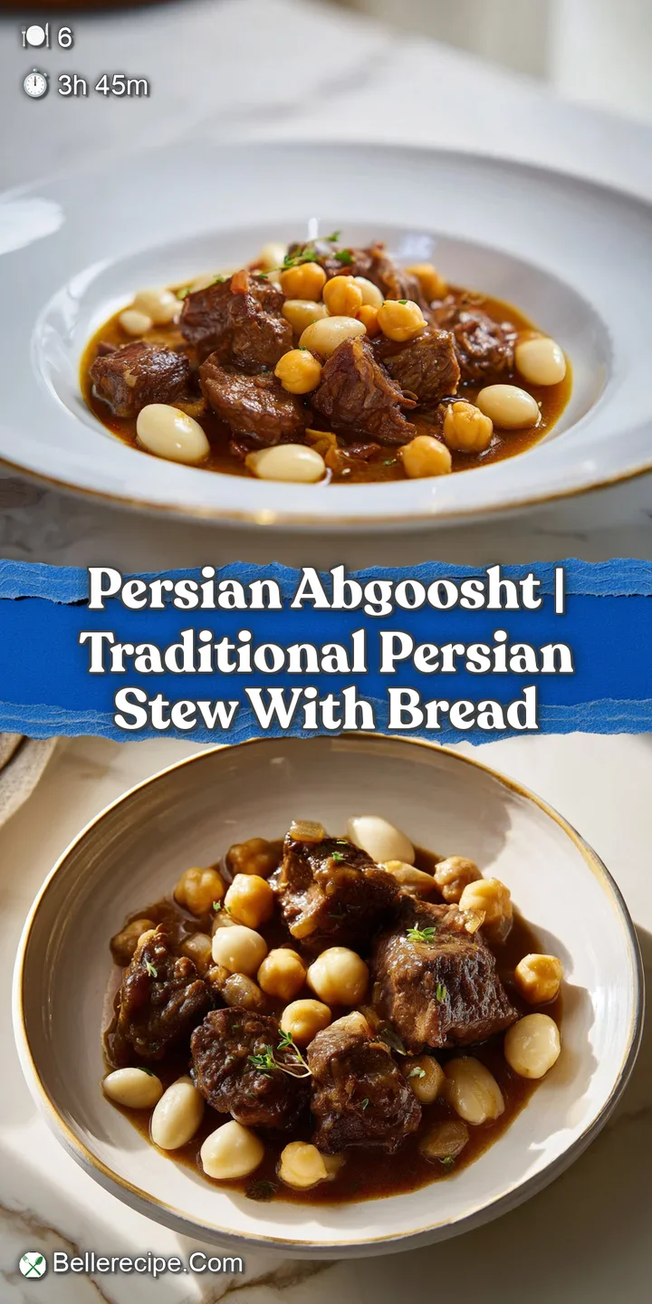 Close-up of tender, slow-cooked lamb chunks and soft white beans shimmering in a deep, aromatic golden-brown broth.