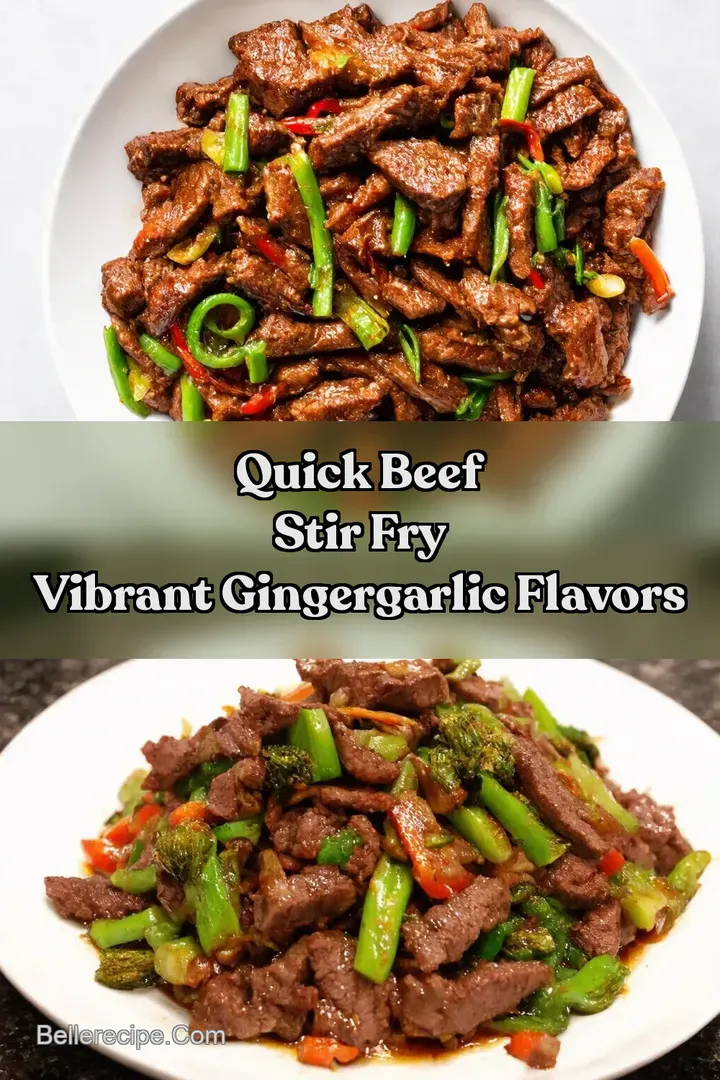 Quick Beef Stir Fry Vibrant GingerGarlic Flavors : PIN FOR LATER Quick Beef Stir Fry Vibrant GingerGarlic Flavors