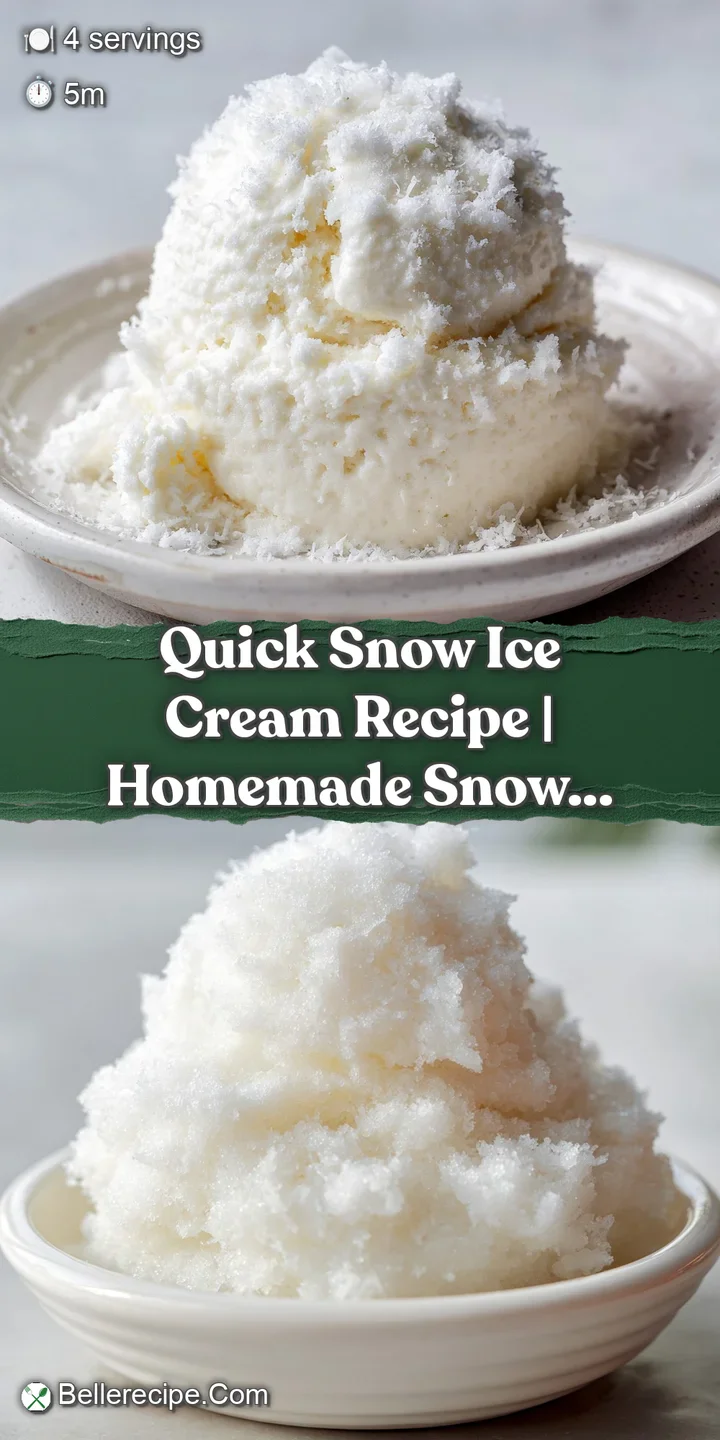 Close-up view of snow ice cream's airy texture, a glistening surface catching the light, with hints of milky sweetness vis...