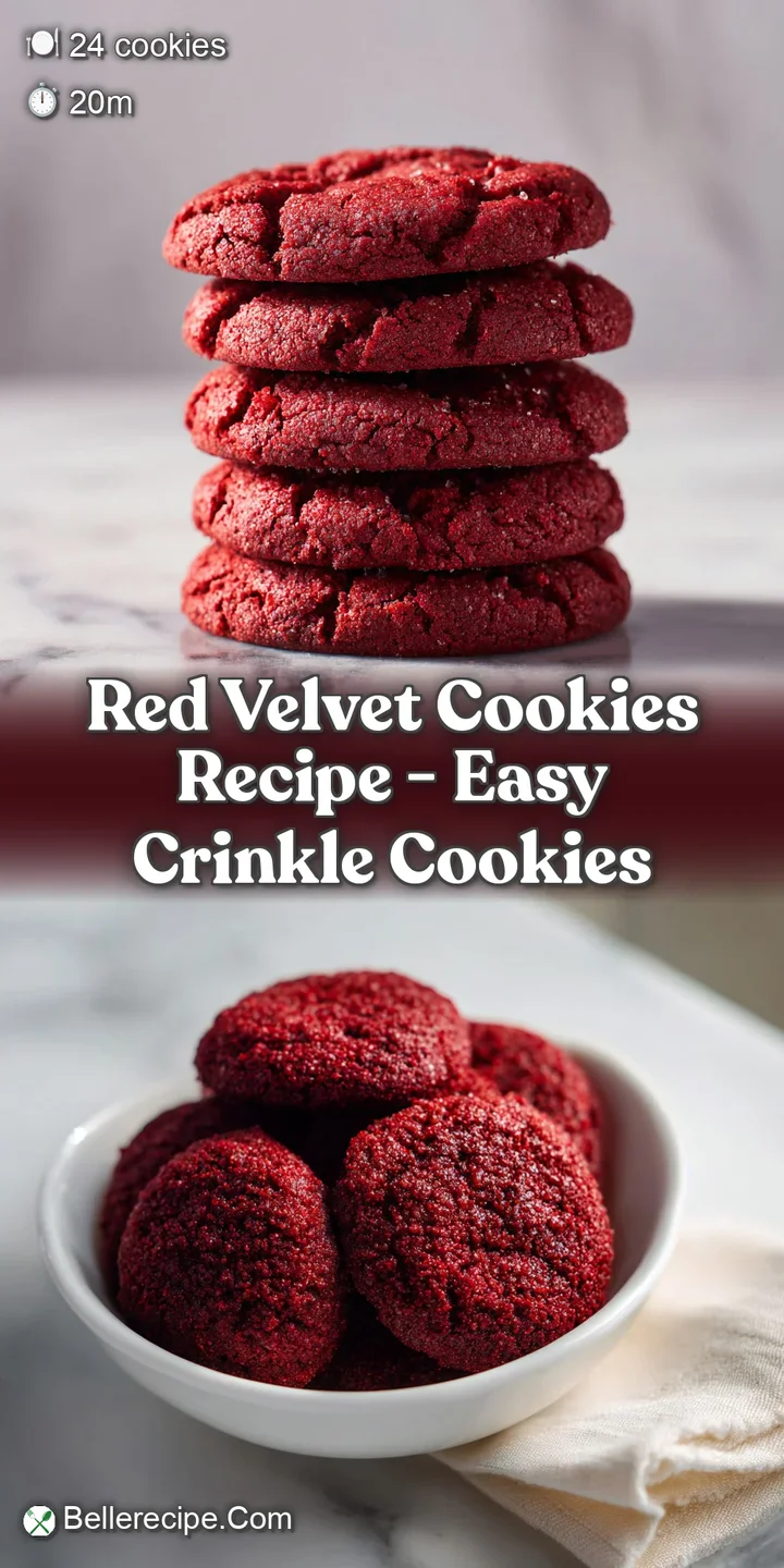 Close-up of a soft, rich red velvet cookie with visible chocolate chips, slightly cracked edges.