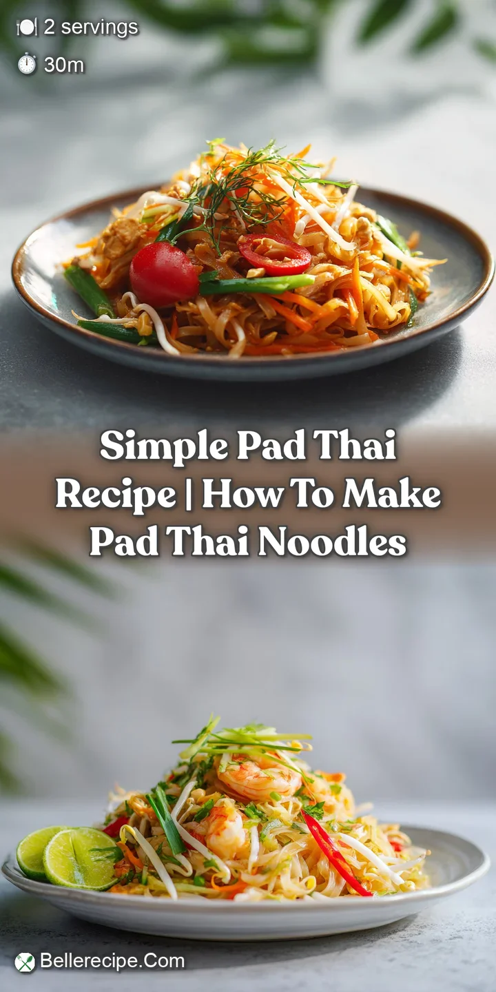 Close-up: steaming Pad Thai noodles slicked in rich sauce, studded with juicy shrimp and crunchy peanuts; a burst of flavor.