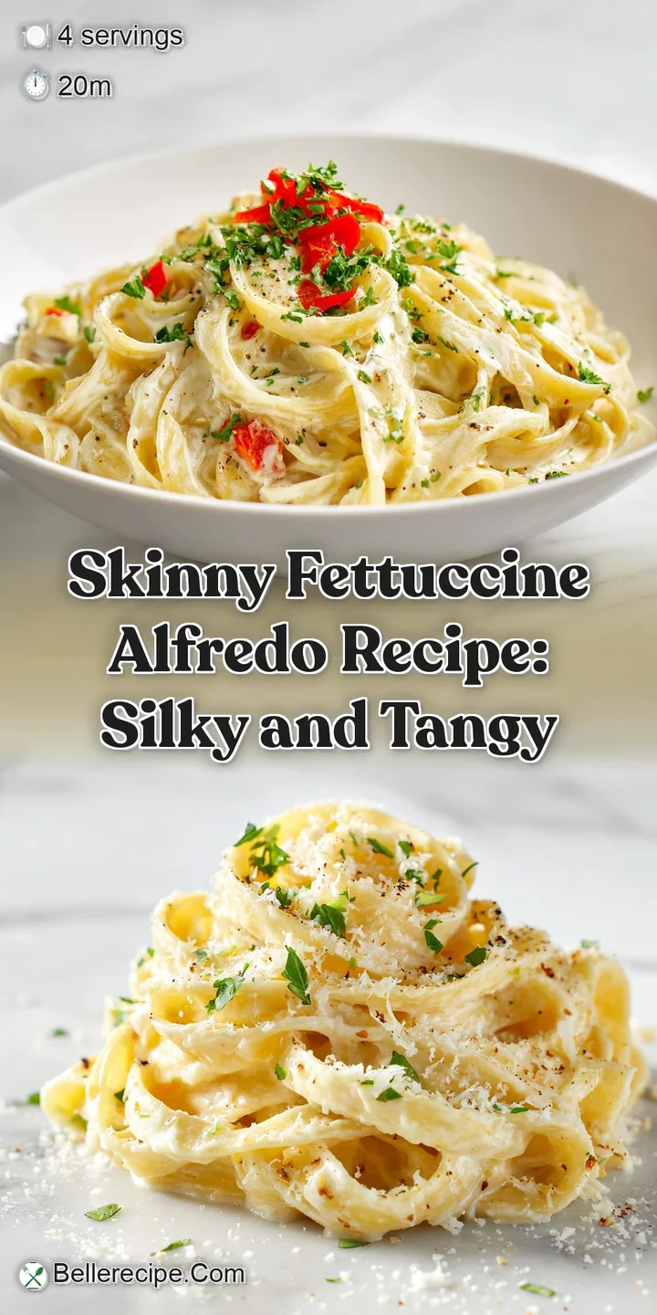Close-up of swirling fettuccine Alfredo, the rich, creamy sauce glistening under the light. Hints of pepper and herbs visi...