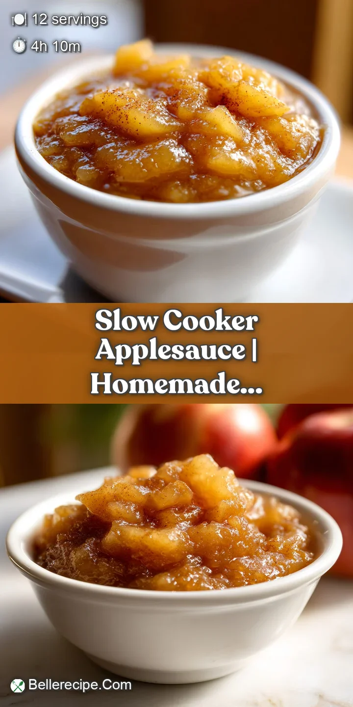 Close-up of warm, chunky apple puree with a glistening texture and tiny brown specks of ground cinnamon.