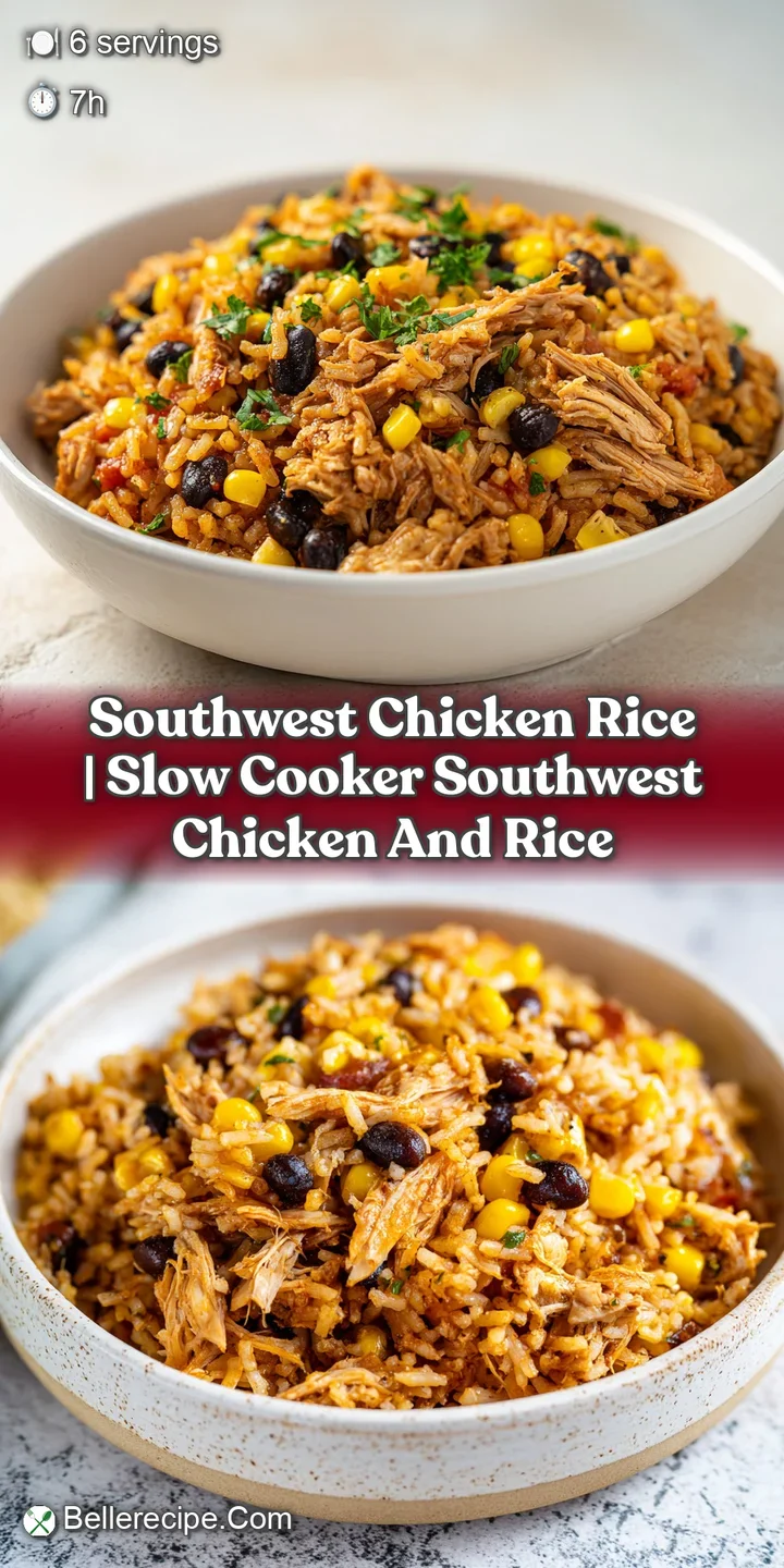 Close-up of juicy shredded chicken and fluffy rice grains coated in a rich, spicy glaze with melted cheese.