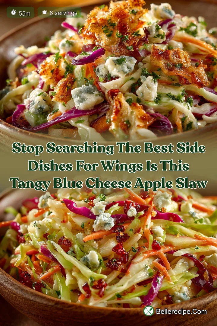 Stop Searching The Best Side Dishes for Wings is This Tangy Blue Cheese Apple Slaw