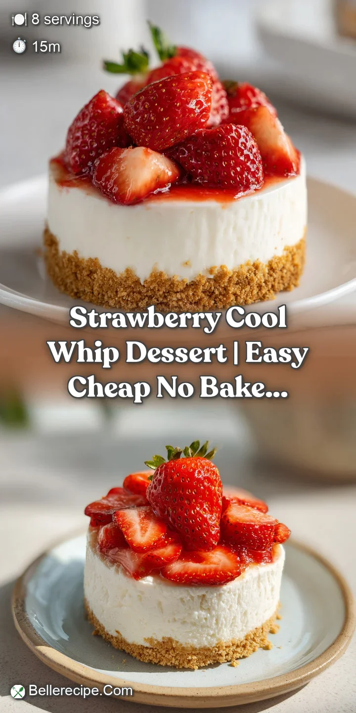 Macro shot of creamy white whipped clouds paired with glistening, deep red strawberry slices and fruit syrup.