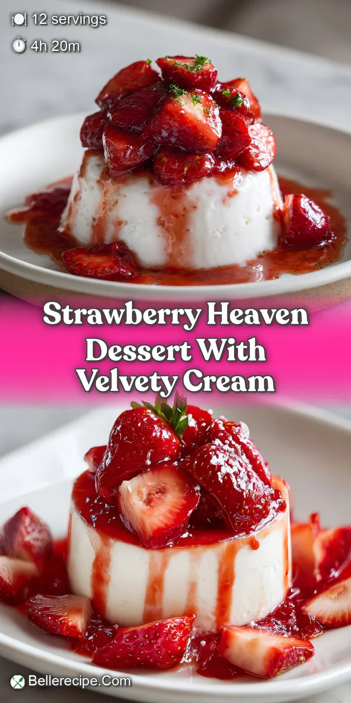 Close-up of a luscious strawberry dessert. Notice the juicy strawberries, airy cream, and flaky crust inviting a sweet, re...