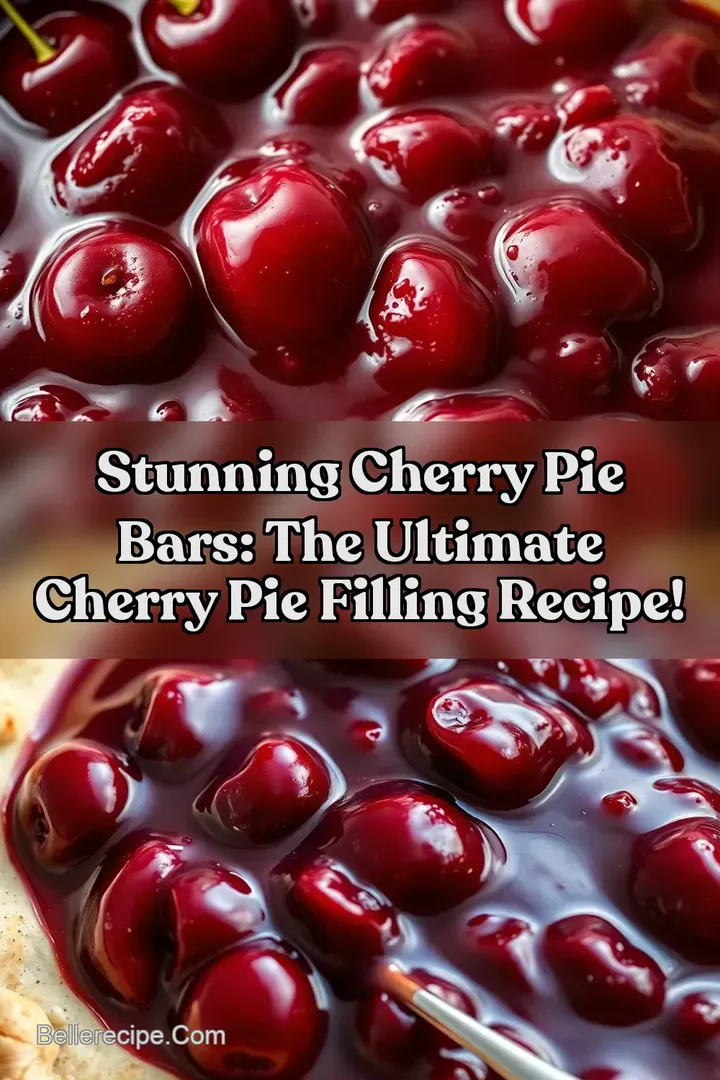 Stunning Cherry Pie Bars: The Ultimate cherry pie filling recipe! : PIN FOR LATER Stunning Cherry Pie Bars: The Ultimate cherry pie filling recipe!