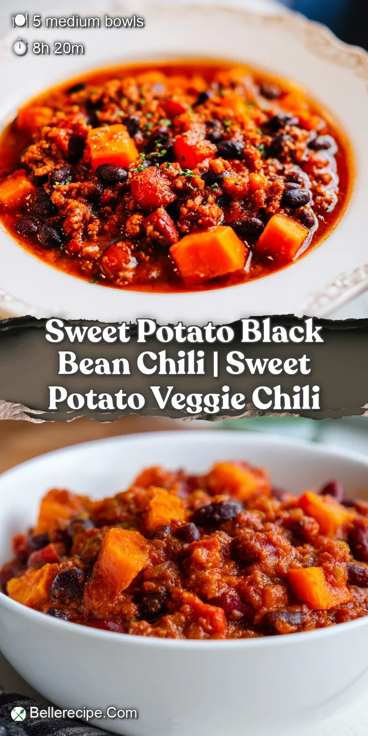 Close-up of steaming chunks of orange sweet potato and glossy black beans topped with a swirl of cool white cream.