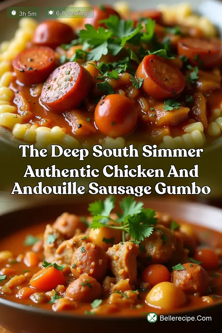 The Deep South Simmer Authentic Chicken and Andouille Sausage Gumbo