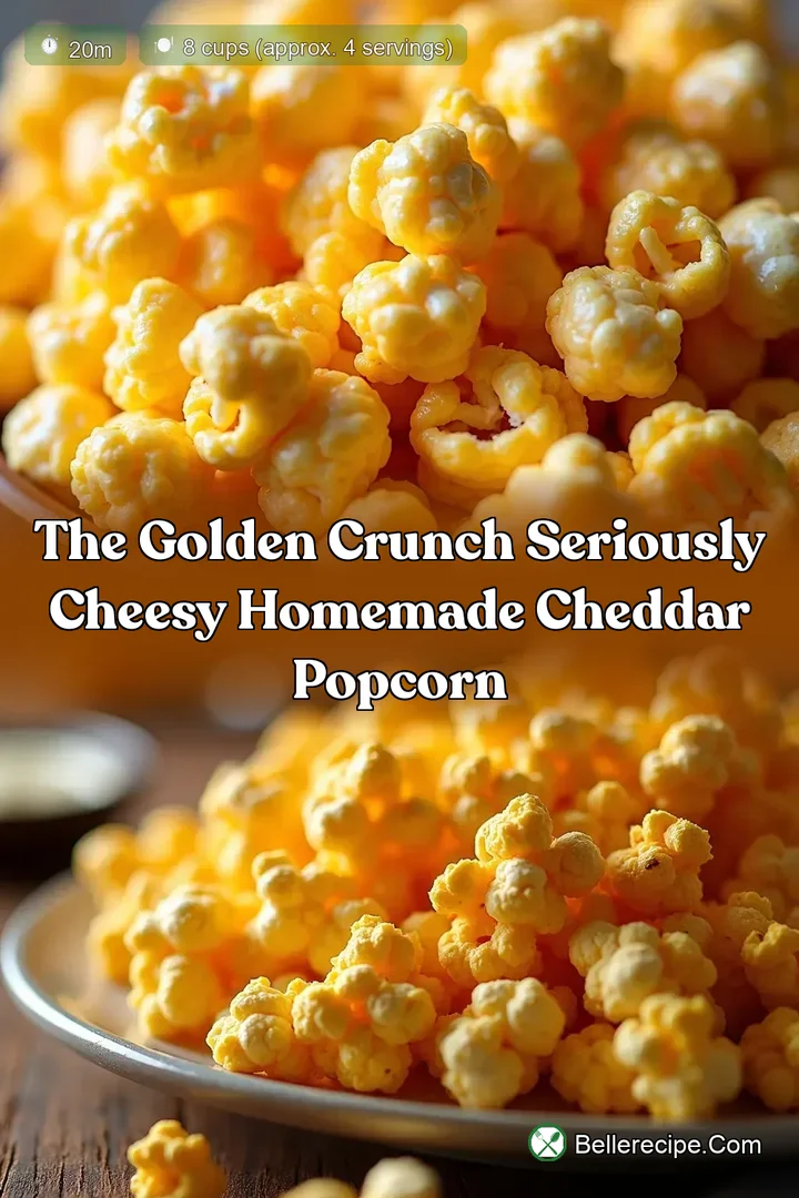 The Golden Crunch Seriously Cheesy Homemade Cheddar Popcorn