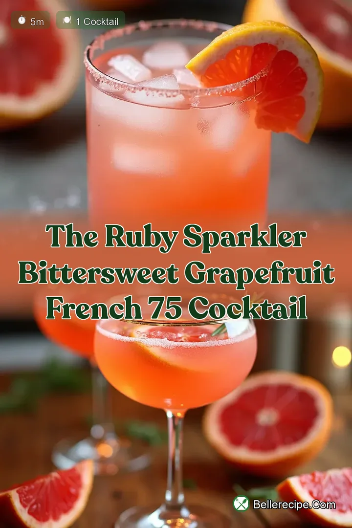 The Ruby Sparkler Bittersweet Grapefruit French 75 Cocktail