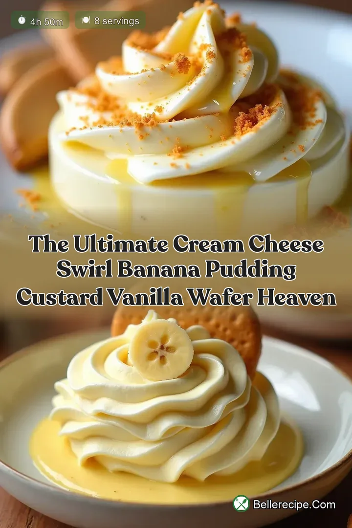 The Ultimate Cream Cheese Swirl Banana Pudding Custard Vanilla Wafer Heaven