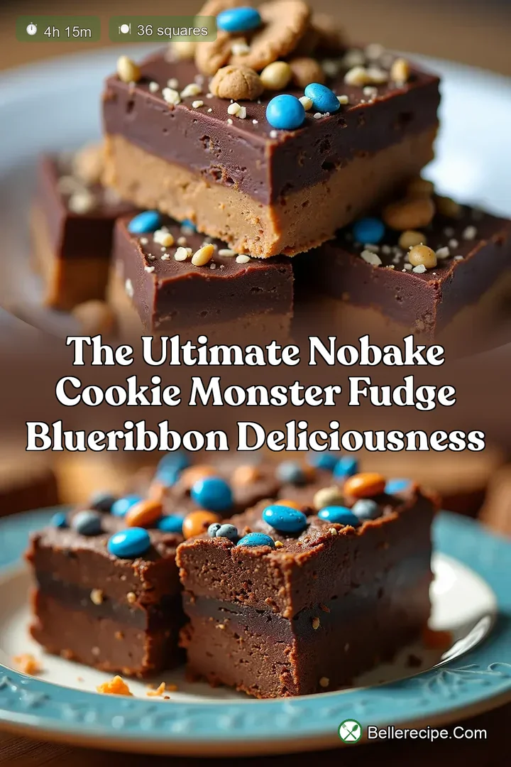 The Ultimate NoBake Cookie Monster Fudge BlueRibbon Deliciousness