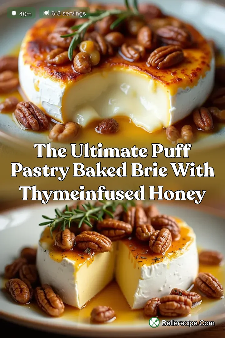 The Ultimate Puff Pastry Baked Brie with ThymeInfused Honey