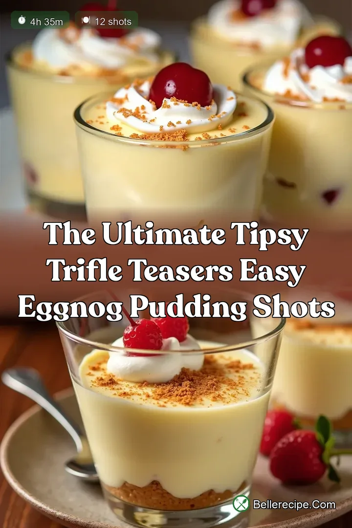 The Ultimate Tipsy Trifle Teasers Easy Eggnog Pudding Shots