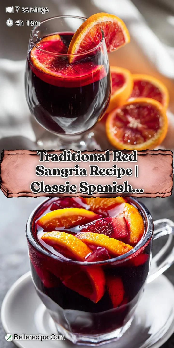 Close-up of chilled red sangria, showcasing juicy orange and berry slices. Condensation clings to the glass, suggesting a ...