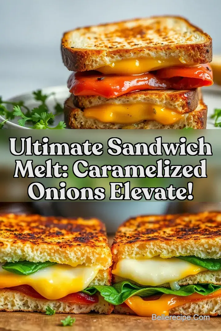 Ultimate Sandwich Melt: Caramelized Onions Elevate! : PIN FOR LATER Ultimate Sandwich Melt: Caramelized Onions Elevate!