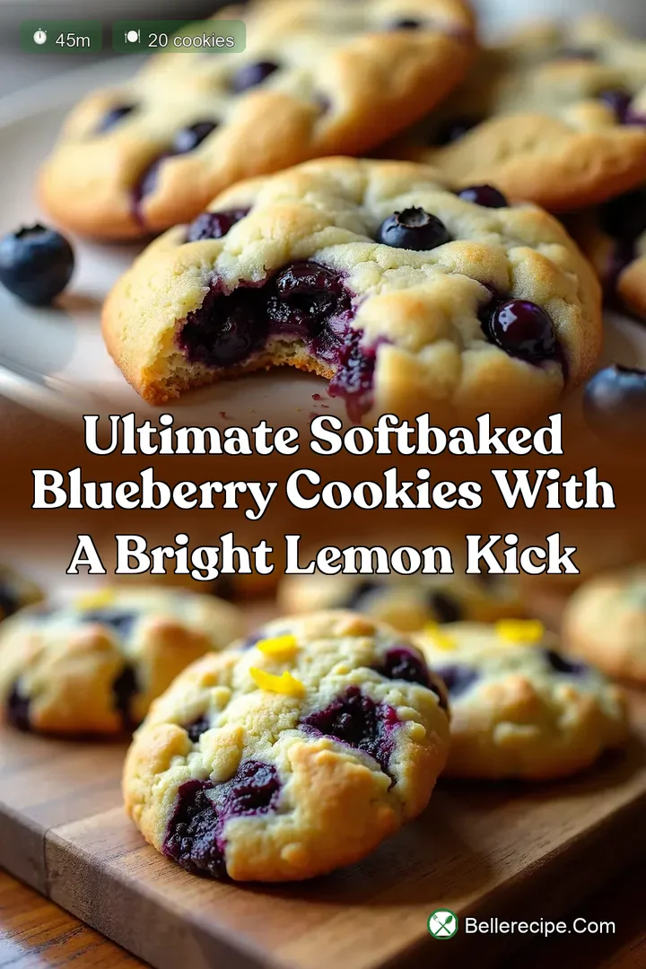 Ultimate SoftBaked Blueberry Cookies with A Bright Lemon Kick
