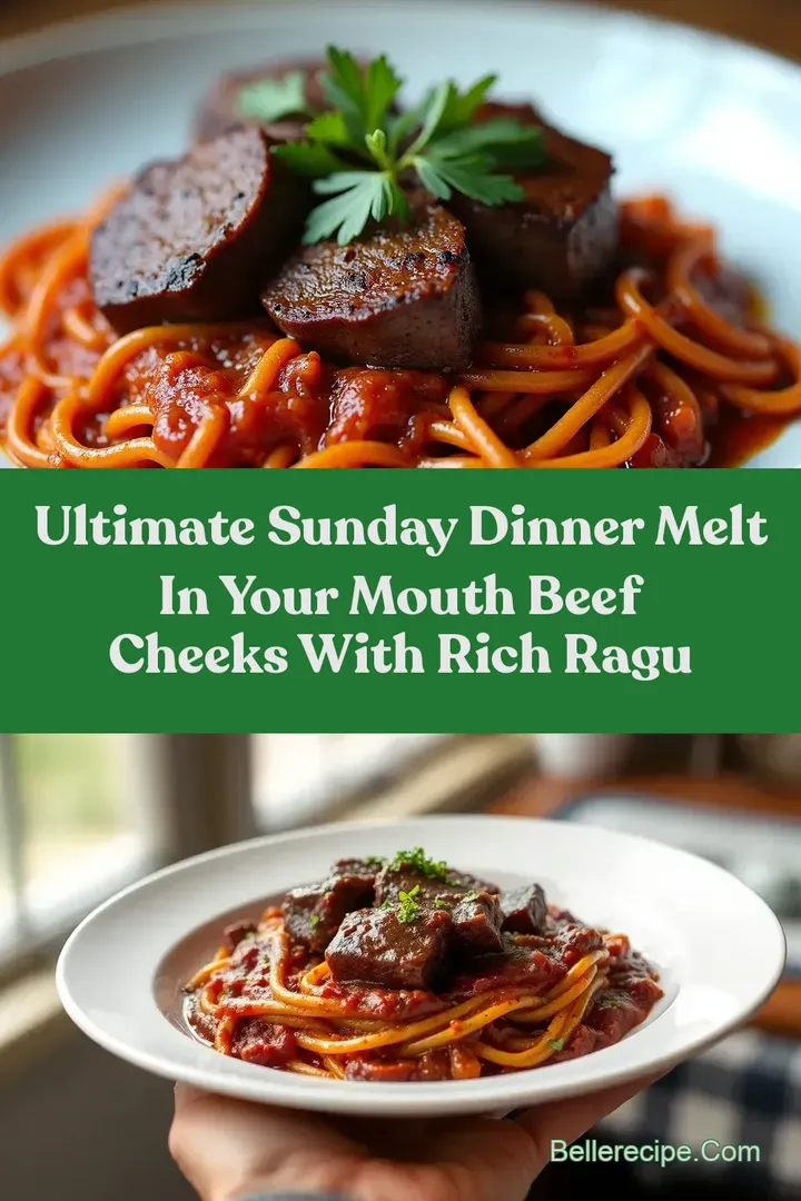 Ultimate Sunday Dinner Melt in Your Mouth Beef Cheeks with Rich Ragu