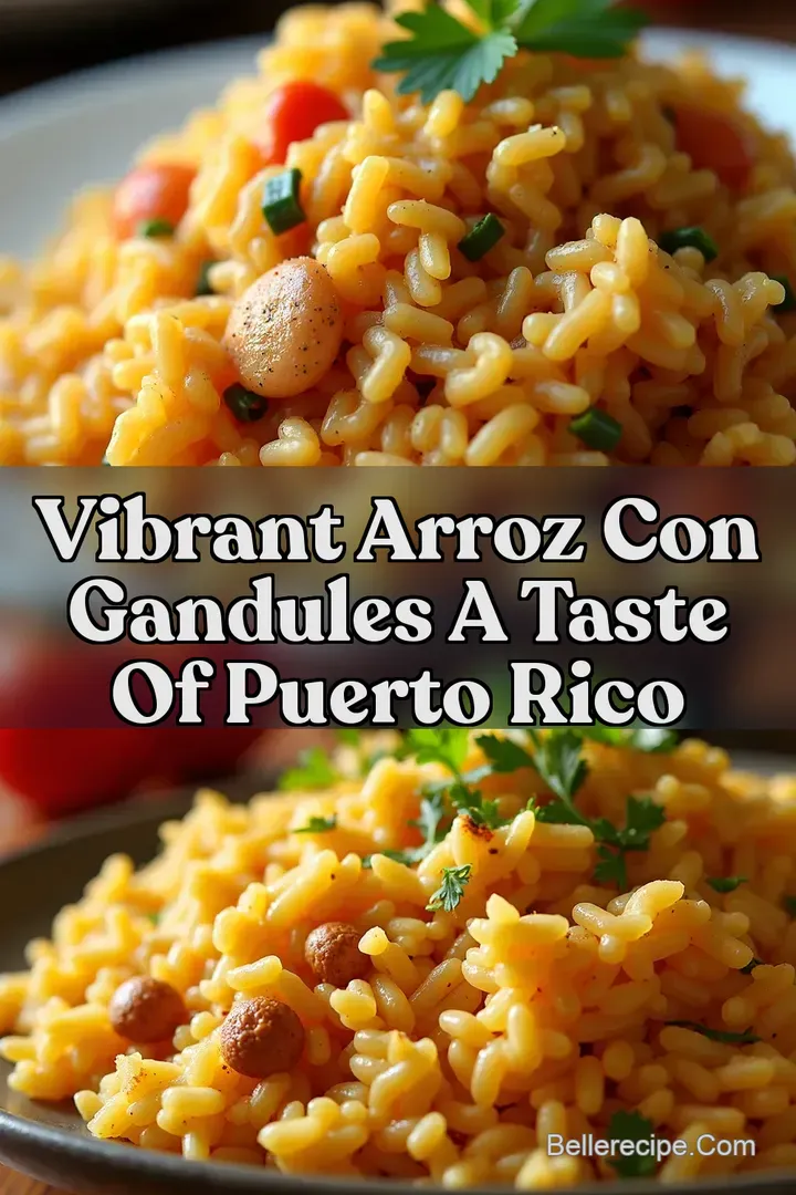 Vibrant Arroz Con Gandules A Taste of Puerto Rico
