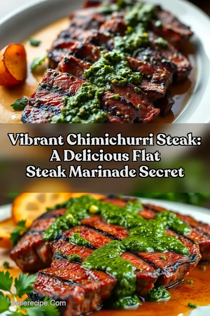 Vibrant Chimichurri Steak: A Delicious Flat Steak Marinade Secret : PIN FOR LATER Vibrant Chimichurri Steak: A Delicious Flat Steak Marinade Secret