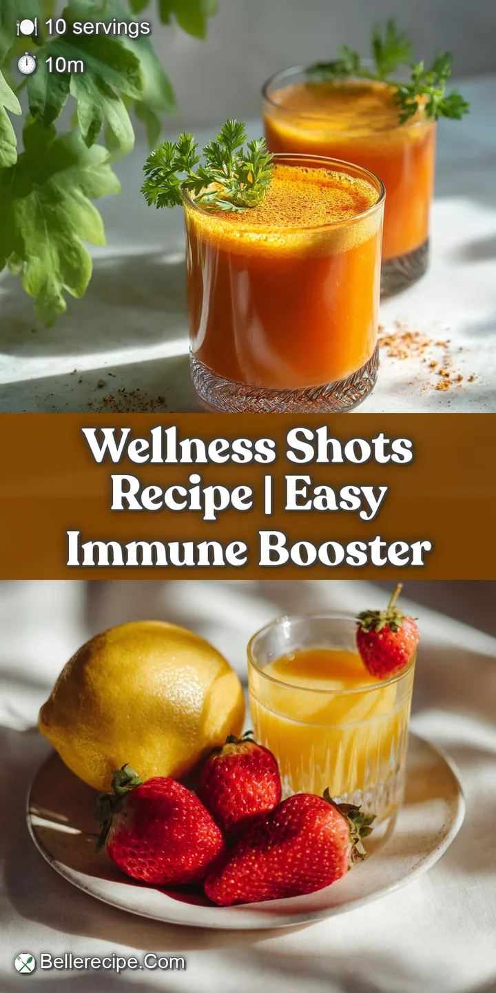 Close-up of a bright yellow turmeric shot, showcasing the raw ginger pulp and concentrated liquid. A healthy, zesty bever...