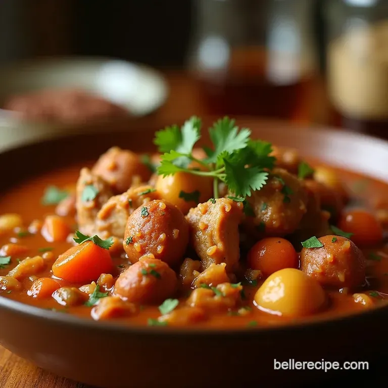 The Deep South Simmer Authentic Chicken and Andouille Sausage Gumbo presentation