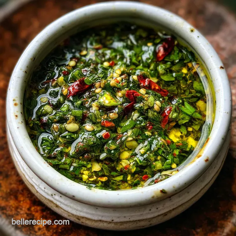 Authentic Chimichurri Sauce Recipe with Hand-Chopped Herbs